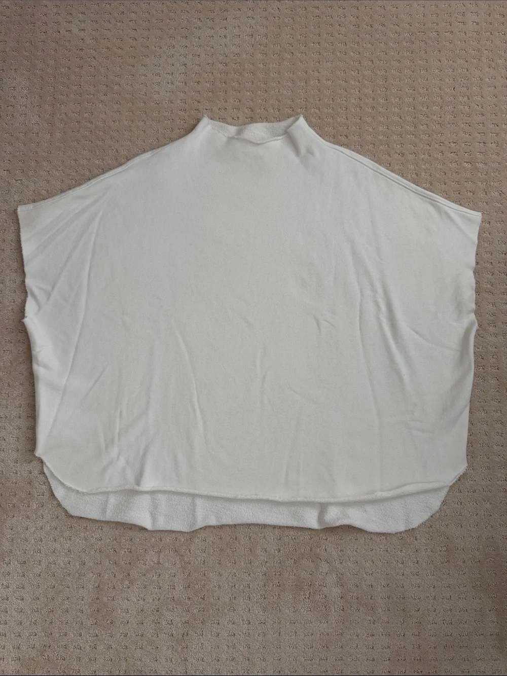 Frank & Eileen Tee Lab White 100% Cotton Oversized Poncho Sweatshirt One Size